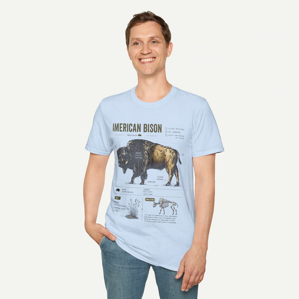 Vintage American Bison Anatomy T-Shirt