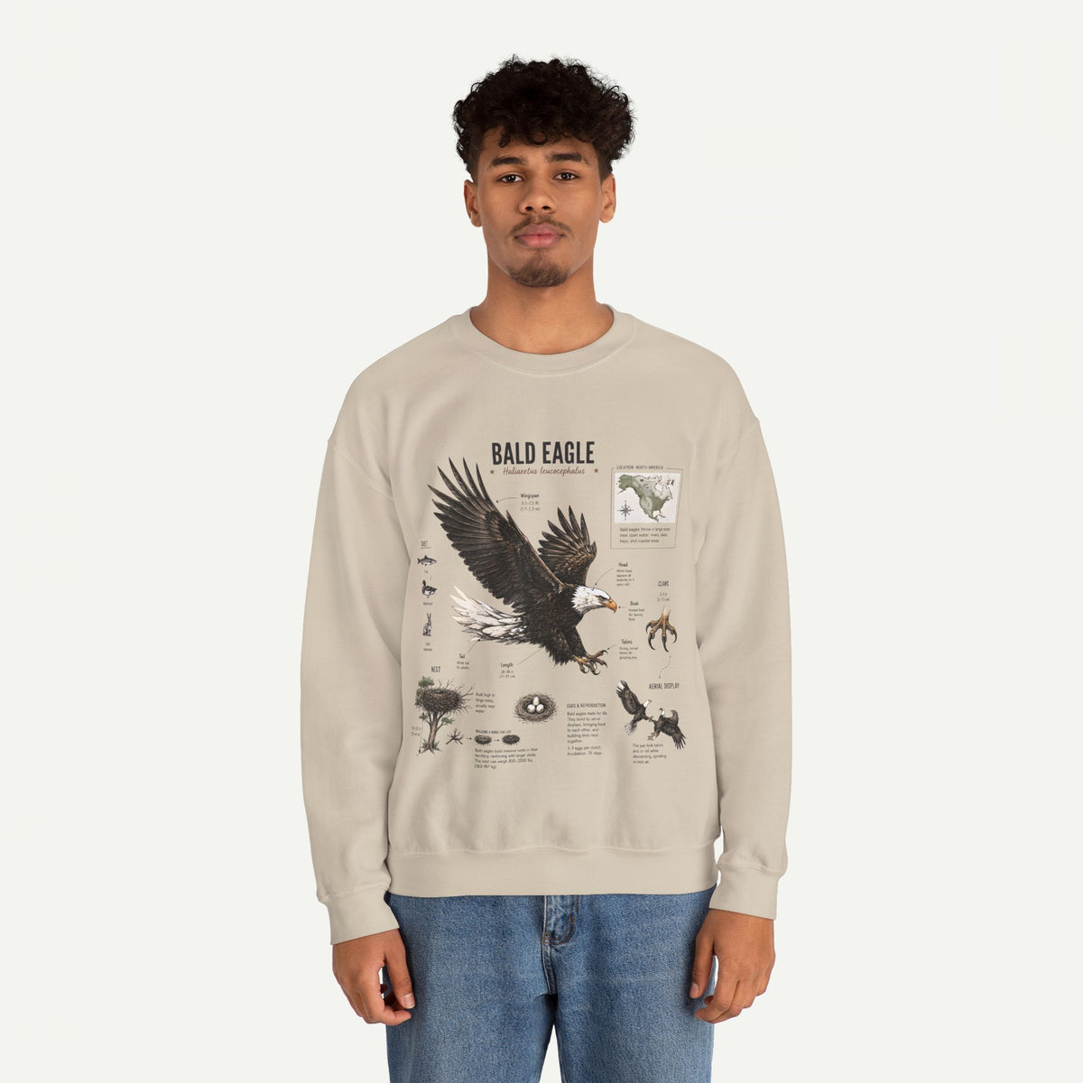Bald Eagle Anatomy Sweatshirt