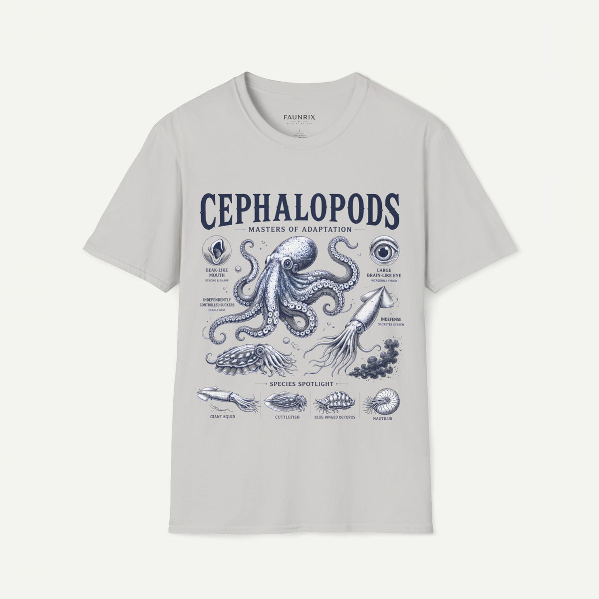 Cephalopods T-Shirt — Masters of Adaptation Vintage Octopus Graphic Tee