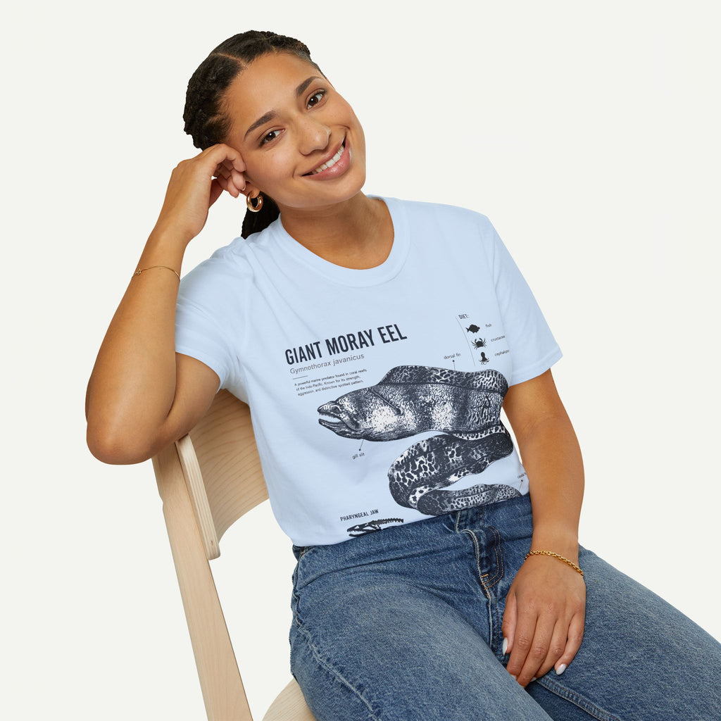 Moray Eel Anatomy Graphic T-Shirt — Vintage Scientific Illustration Tee