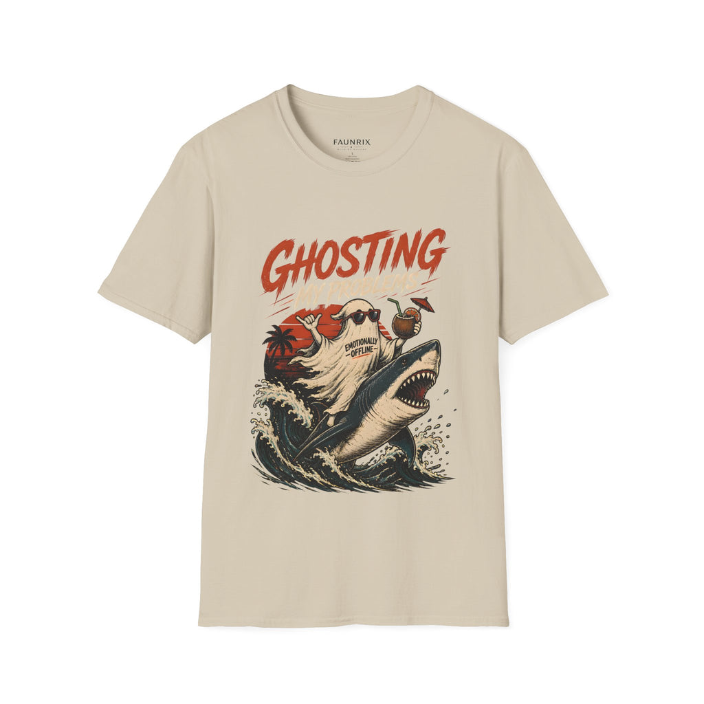 Ghosting My Problems T-Shirt — Funny Sloth Vacation Graphic Tee