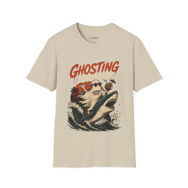 Ghosting My Problems T-Shirt — Funny Sloth Vacation Graphic Tee