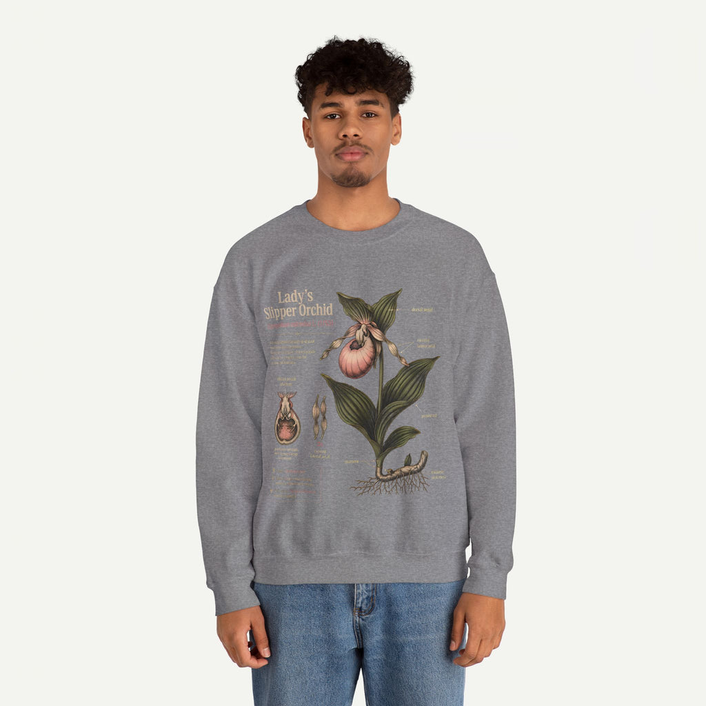 Lady's Slipper Orchid Botanical Sweatshirt