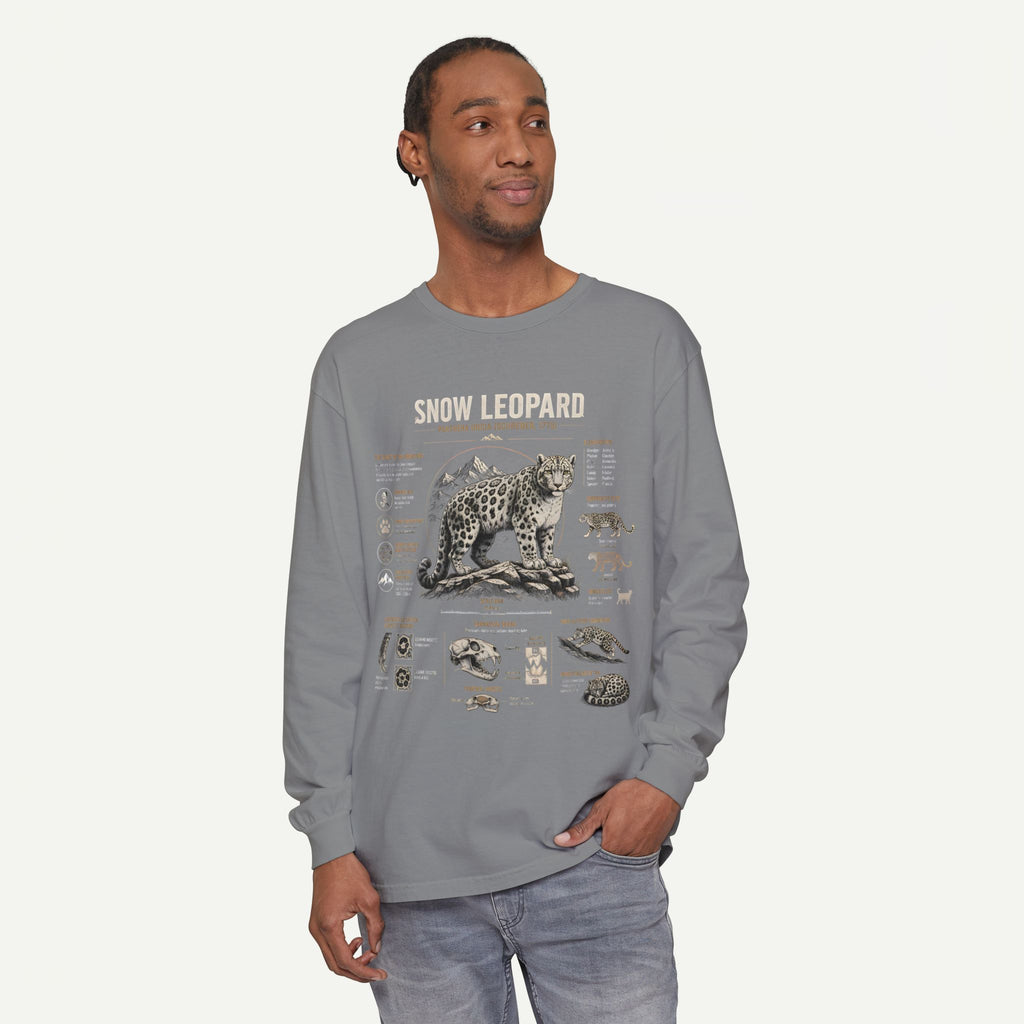 Snow Leopard Anatomy Long Sleeve Tee