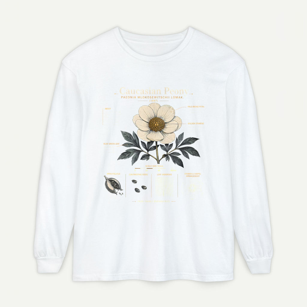 Botanical Diagram Long Sleeve Tee — Wild Rose Illustration
