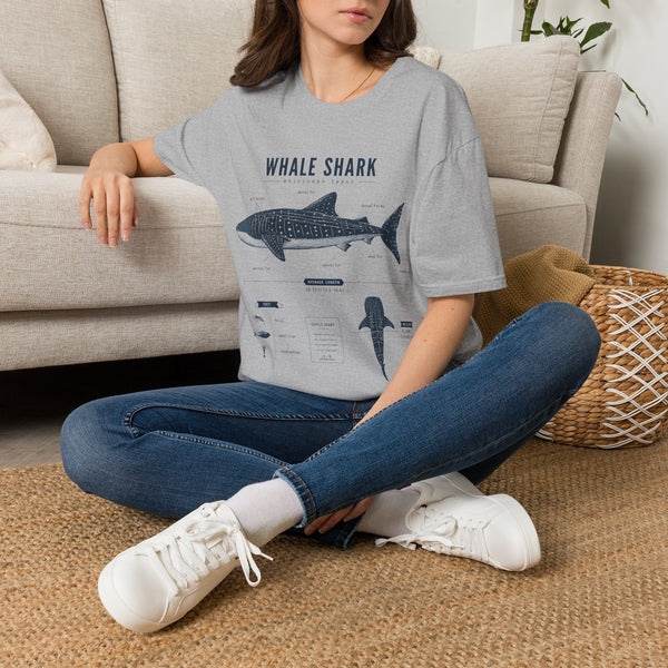 Whale Shark Anatomy Graphic T-Shirt — Marine Life Illustration Tee