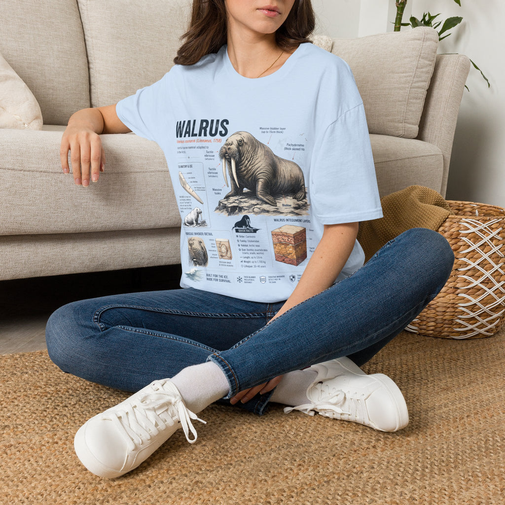 Walrus Anatomy T-Shirt — Illustrated Marine Mammal Facts Tee