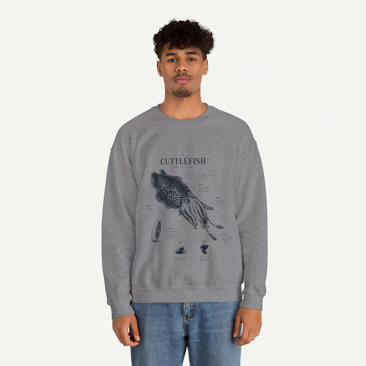 Cuttlefish Anatomy Crewneck Sweatshirt
