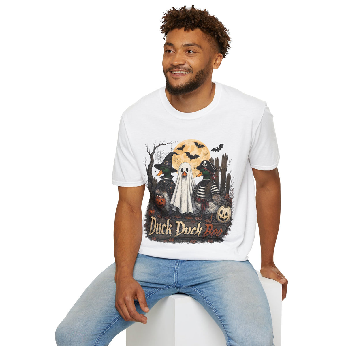 Duck Duck BOO! Halloween T-Shirt — Cute Spooky Duck Costume Tee