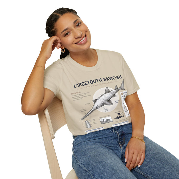 Largetooth Sawfish Anatomy T-Shirt — Marine Biology Graphic Tee