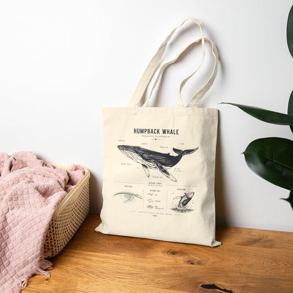 Humpback Whale Vintage Anatomy Tote