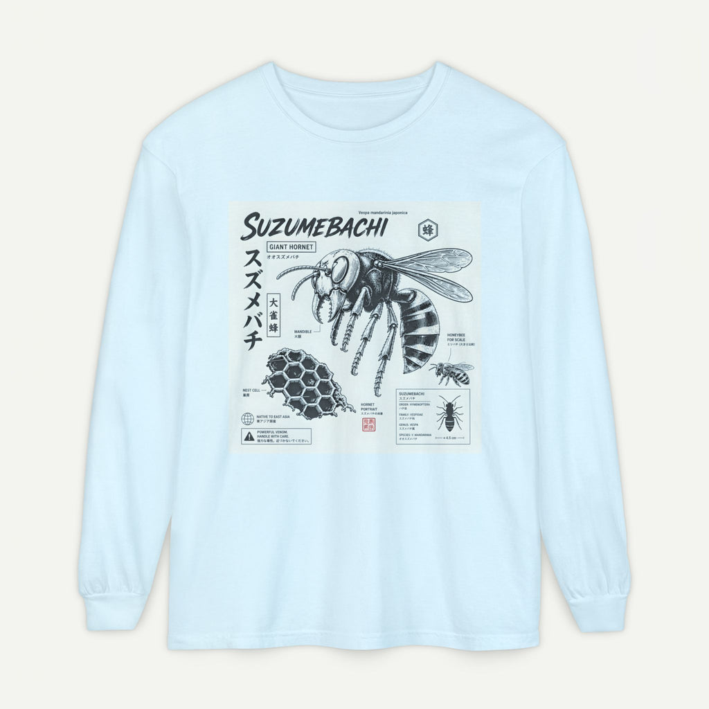 Suzumebachi Japanese Hornet Anatomy Long Sleeve Tee