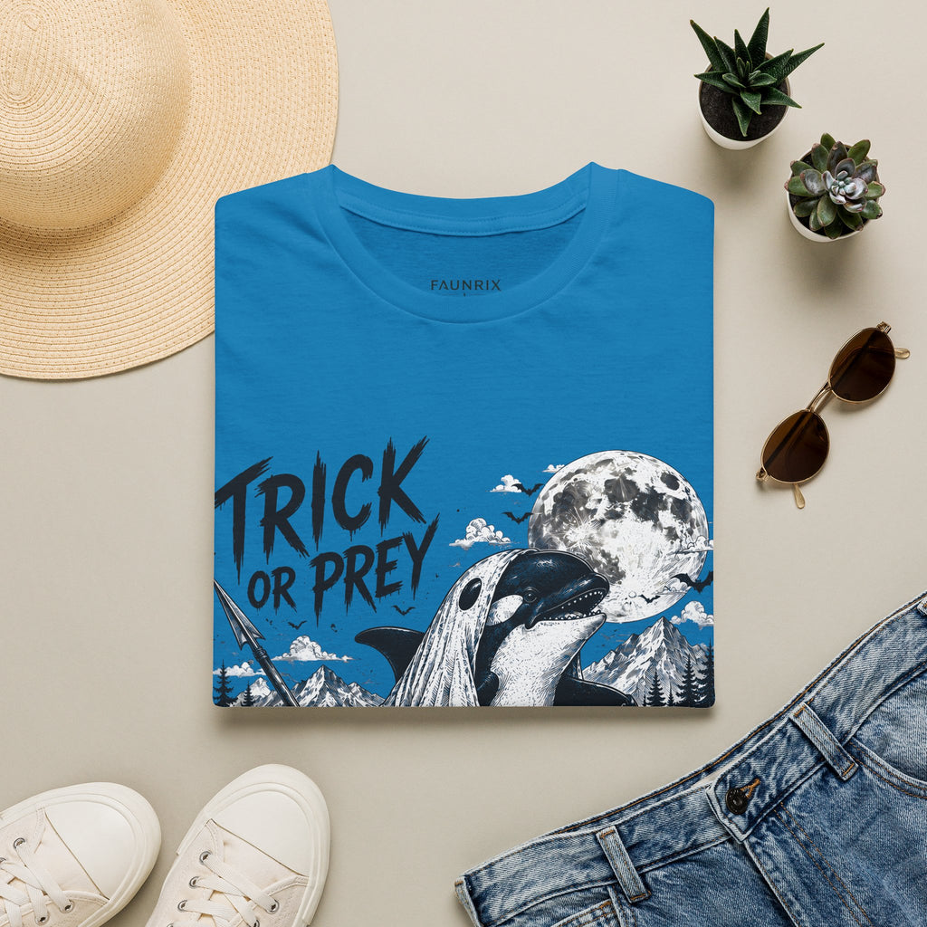 T-Shirt — Trick or Prey Halloween Orca Tee