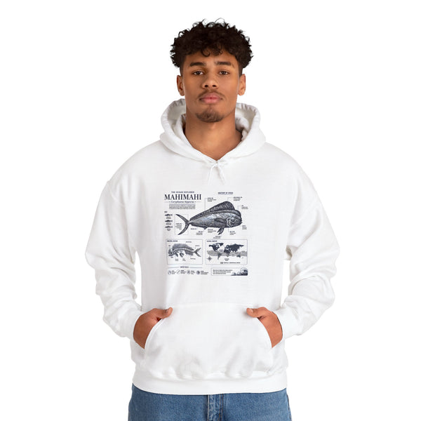 Mahi Mahi Fish Anatomy Hoodie — Illustrated Marine Biology Pullover