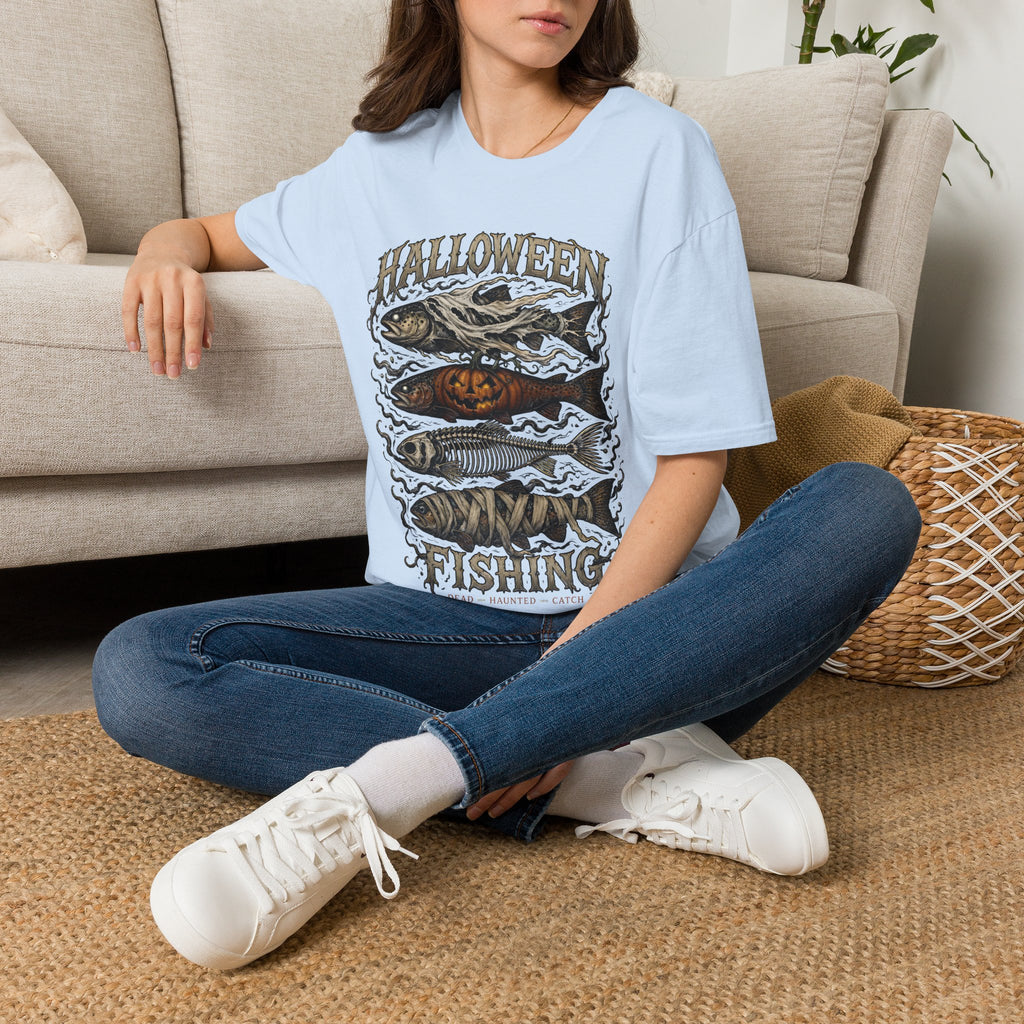 Halloween Fishing T-Shirt — Spooky Pumpkin Fish Graphic Tee