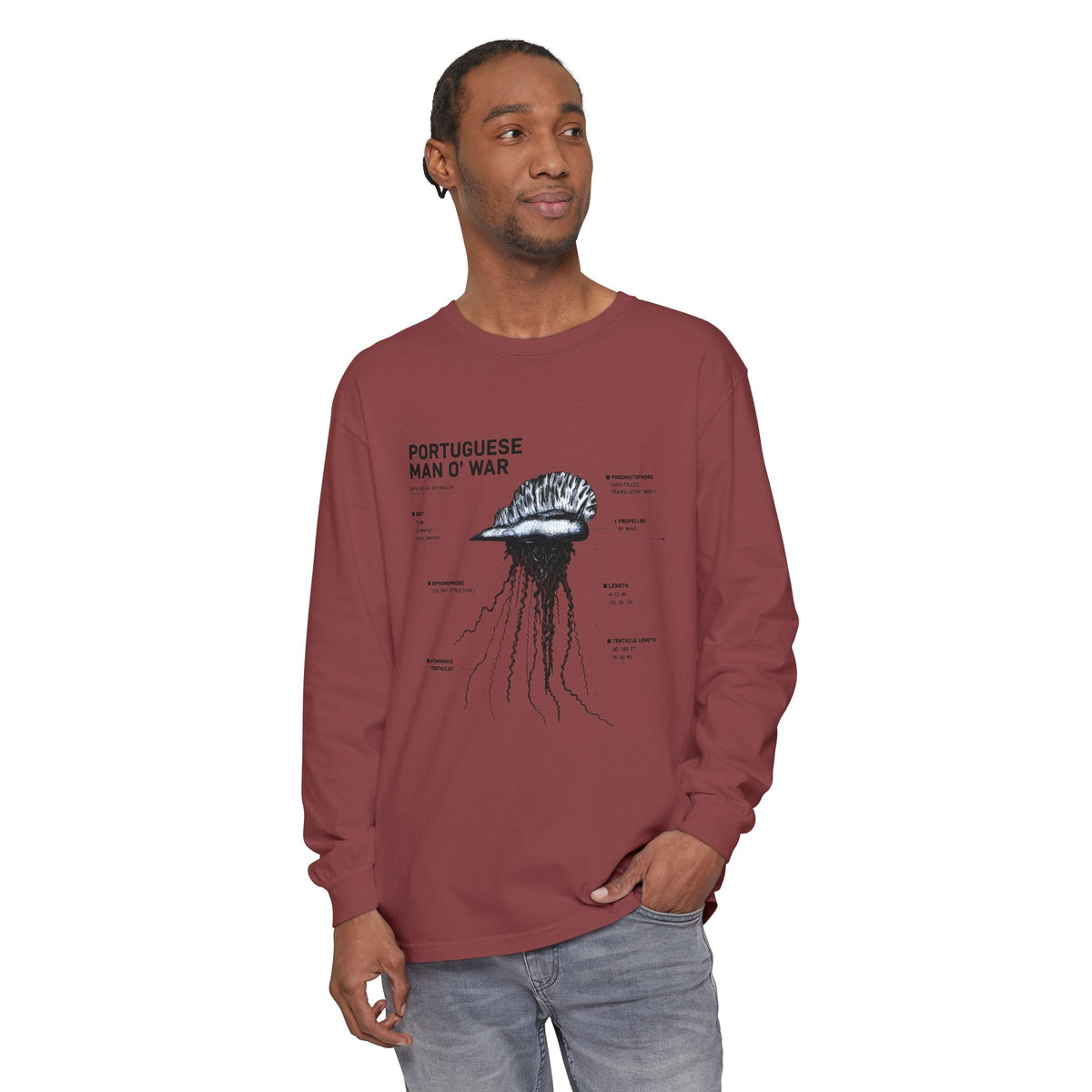 Portuguese Man O' War Anatomy Long Sleeve Tee