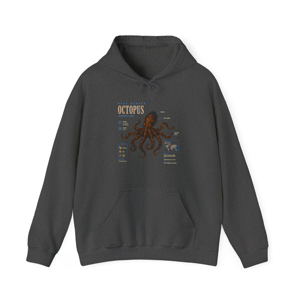Octopus Specimen Hoodie — Vintage Marine Biology Illustration Sweatshirt