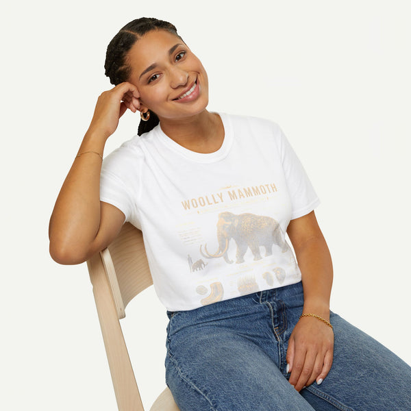 Woolly Mammoth Anatomy T-Shirt — Vintage Ice Age Graphic Tee