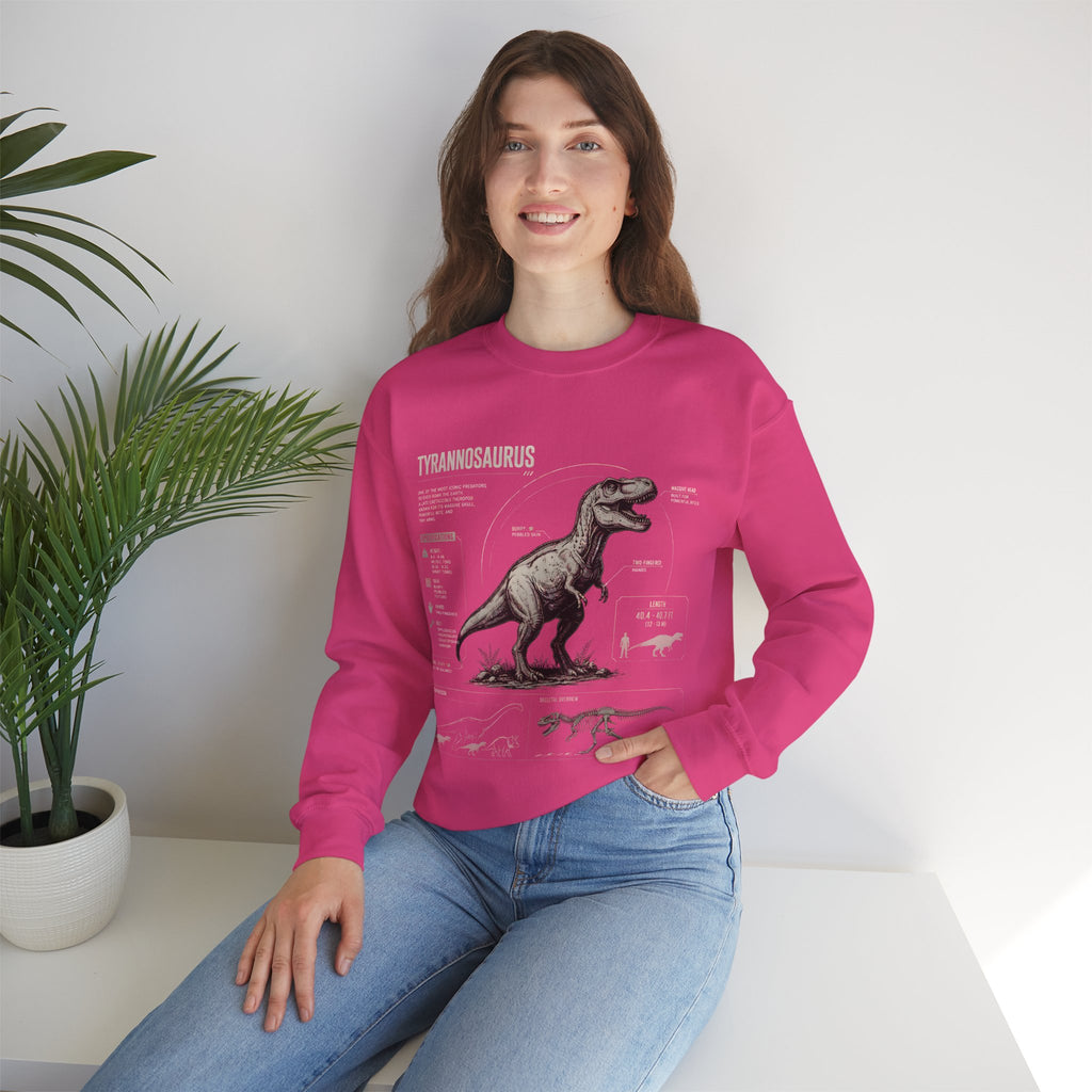 Tyrannosaurus Anatomy Sweatshirt — Vintage Dino Diagram Pullover