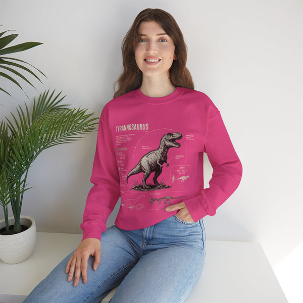 Tyrannosaurus Anatomy Sweatshirt — Vintage Dino Diagram Pullover