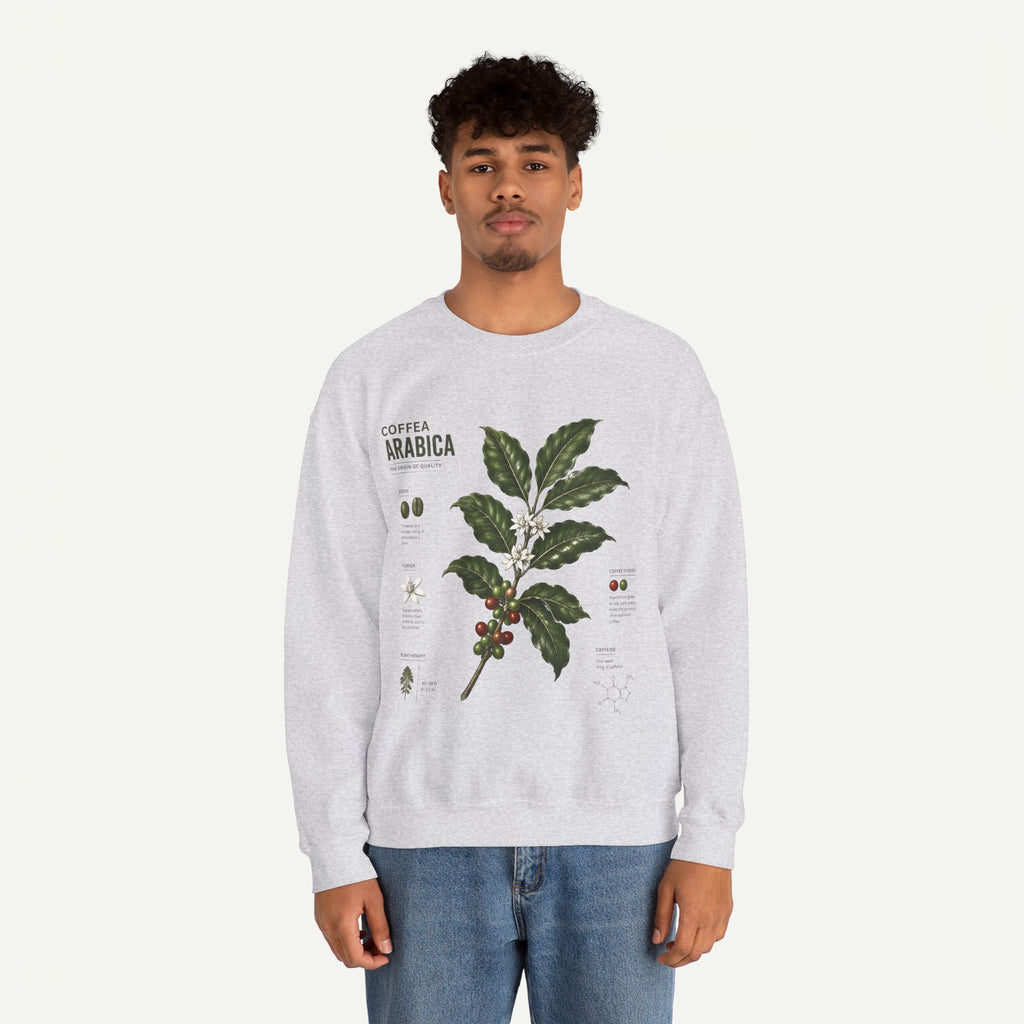 Coffee Arabica Botanical Print  Crewneck Sweatshirt
