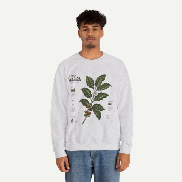 Coffee Arabica Botanical Print  Crewneck Sweatshirt