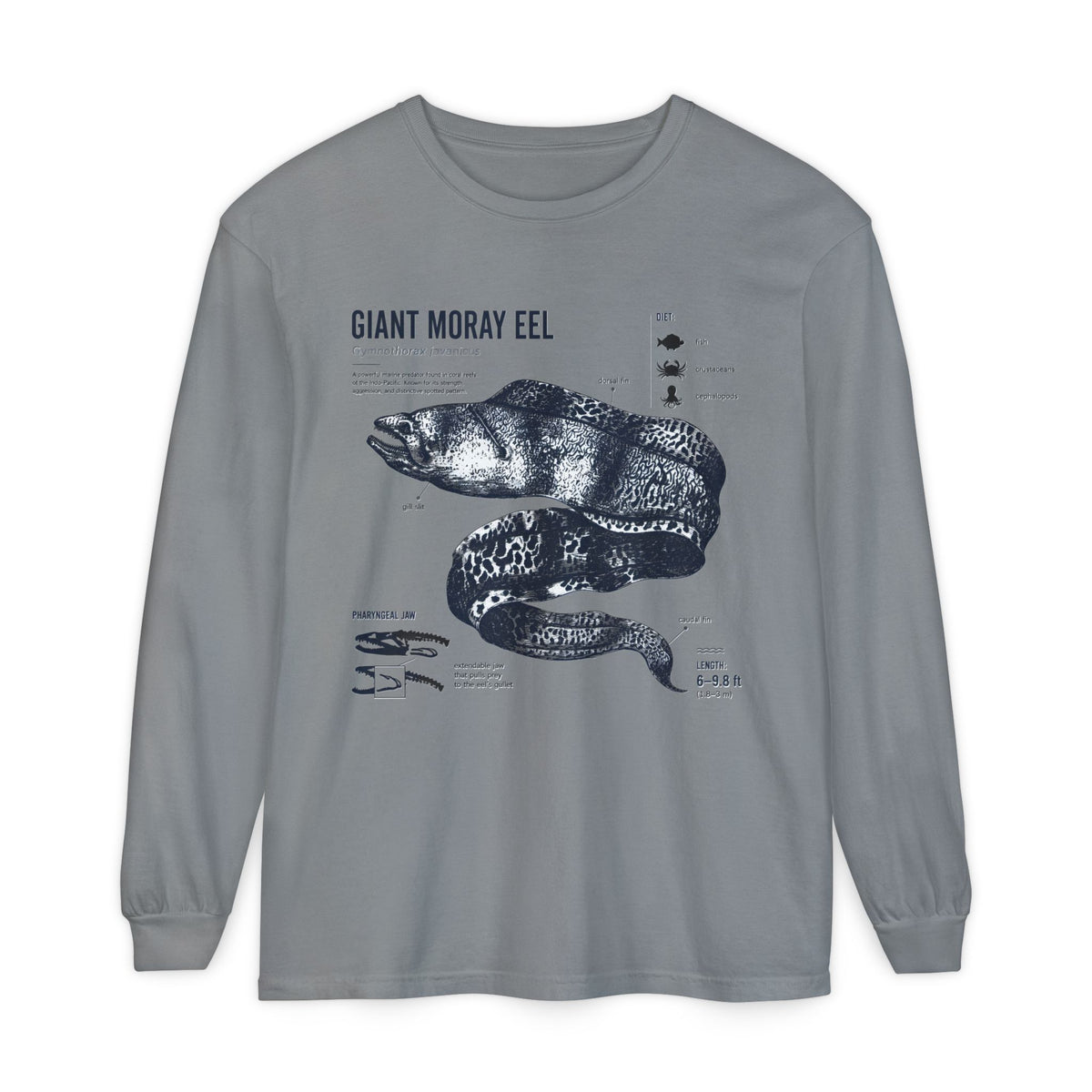 Giant Moray Eel Anatomy Long Sleeve Shirt