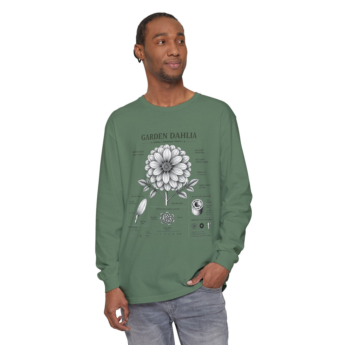 Garden Dahlia Botanical Long Sleeve Tee