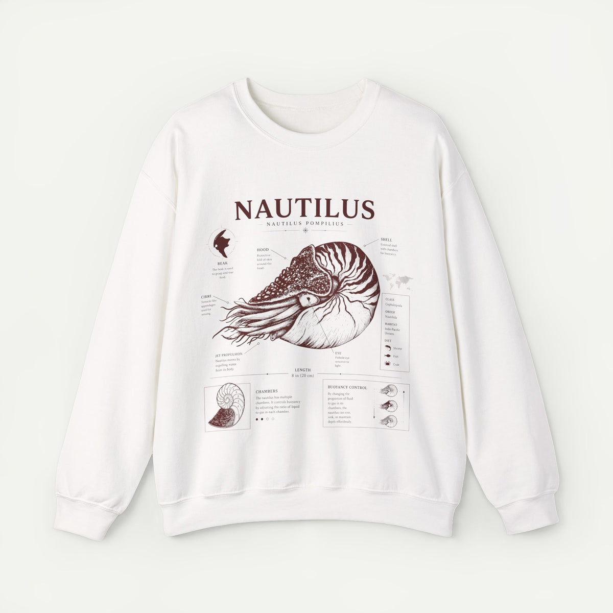 Nautilus Anatomy Crewneck Sweatshirt Main image