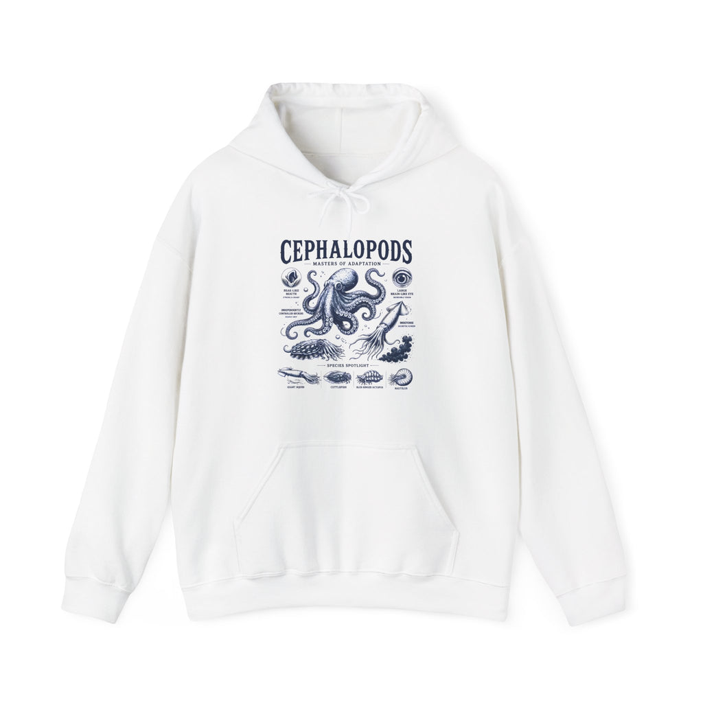 Cephalopods Hoodie — Vintage Marine Octopus Illustration Sweatshirt