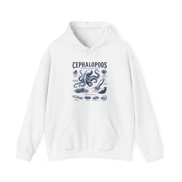 Cephalopods Hoodie — Vintage Marine Octopus Illustration Sweatshirt