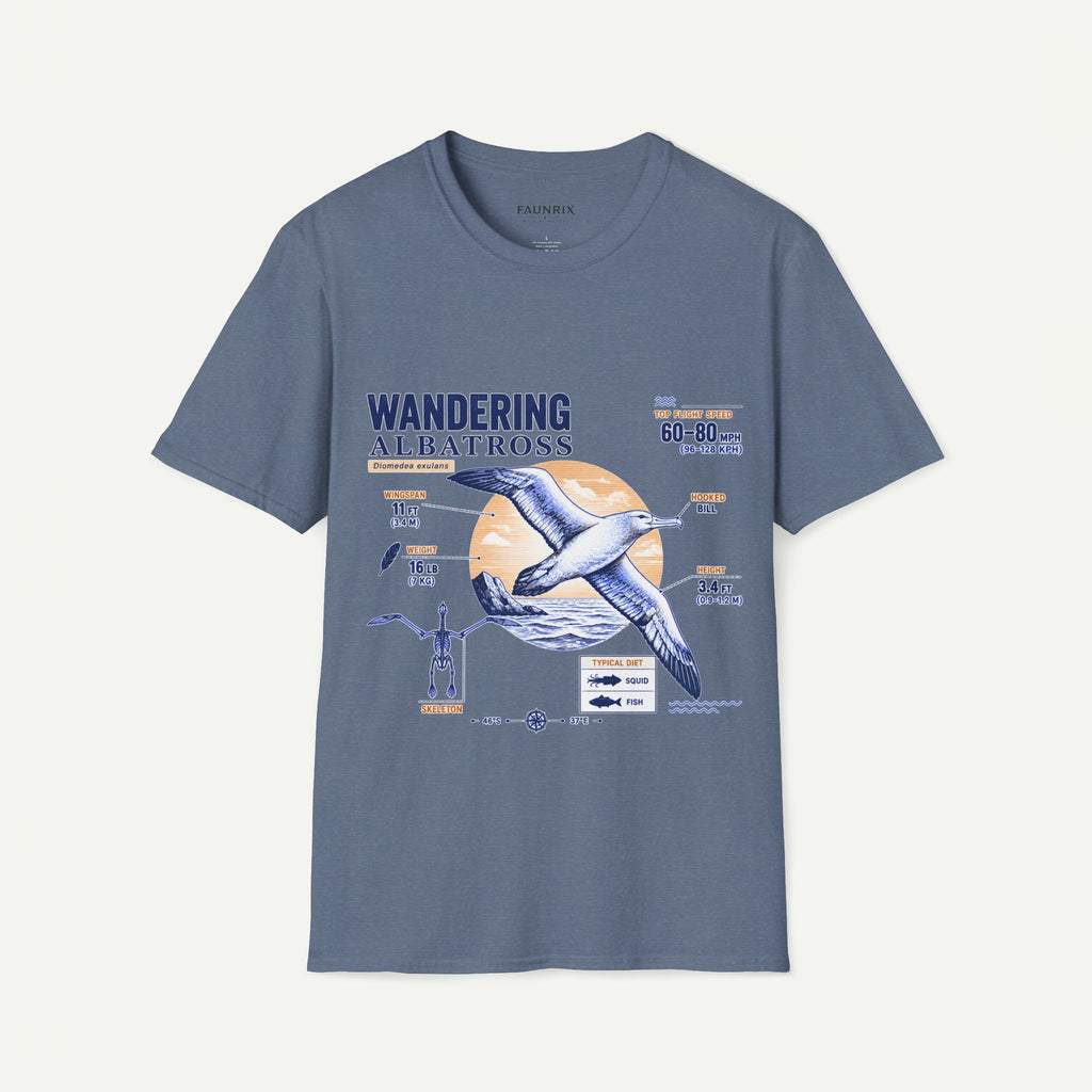 Wandering Albatross Anatomy T-Shirt — Vintage Seabird Graphic Tee