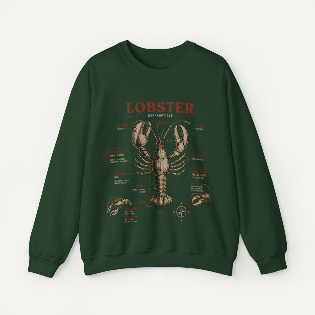 Lobster Anatomy Crewneck Sweatshirt
