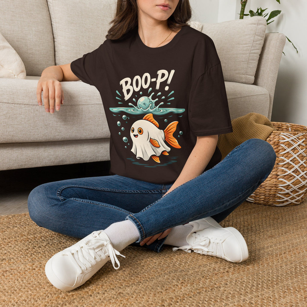 Ghost Fish T-Shirt — Cute Boo-P!Halloween Graphic Tee