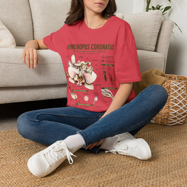 Mantis Anatomy Tee — Hymenopus Coronatus Orchid Mantis Illustration