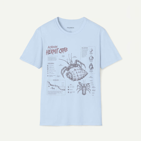 Hermit Crab Anatomy T-Shirt — Acadian Marine Illustration Tee