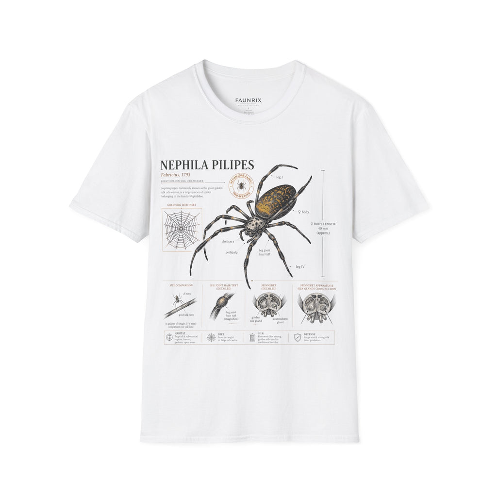 Spider Anatomy T-Shirt — Epephila Pilipis Scientific Illustration Tee