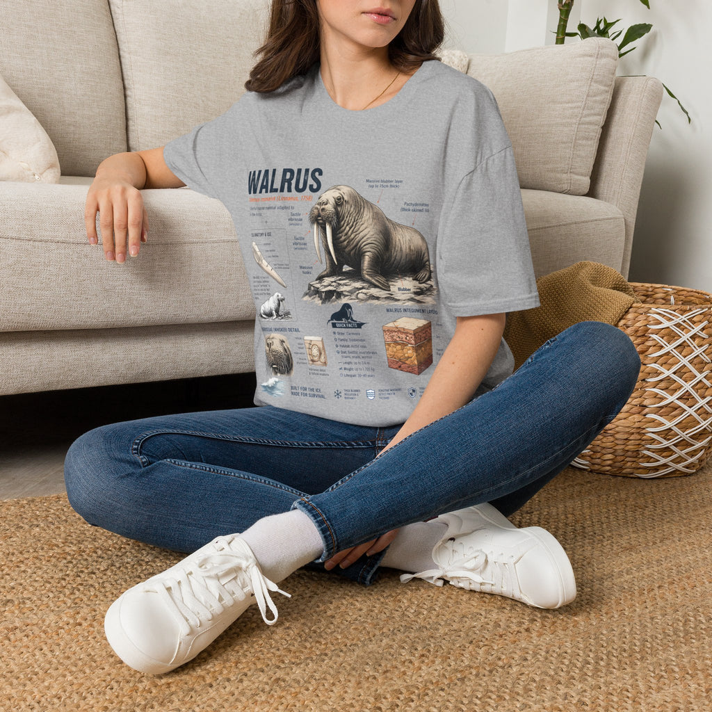 Walrus Anatomy T-Shirt — Illustrated Marine Mammal Facts Tee