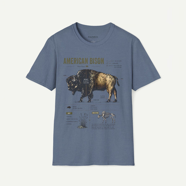 Vintage American Bison Anatomy T-Shirt