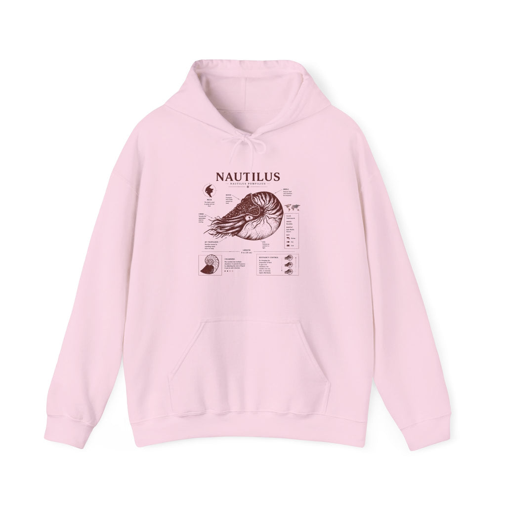 Nautilus Anatomy Hoodie – Vintage Scientific Shell Diagram Sweatshirt