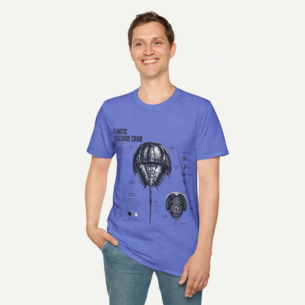 Horseshoe Crab Anatomy T-Shirt — Atlantic Horseshoe Crab Illustration