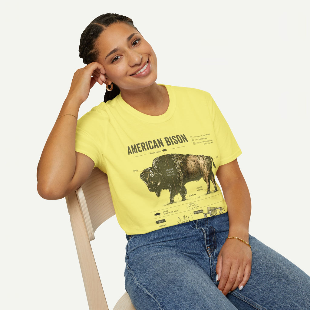 Vintage American Bison Anatomy T-Shirt