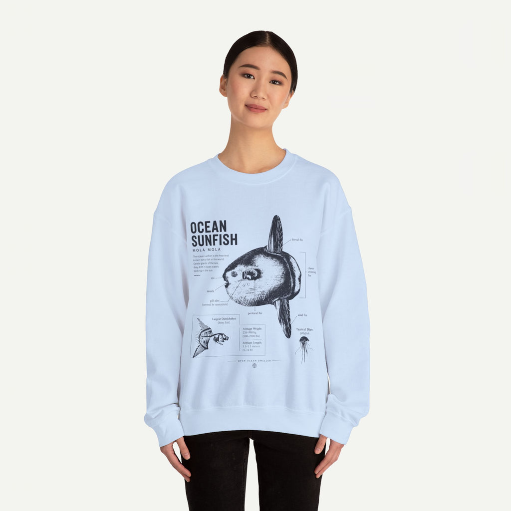 Ocean Sunfish Sweatshirt — Vintage Marine Illustration Pullover
