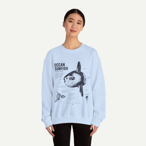 Ocean Sunfish Sweatshirt — Vintage Marine Illustration Pullover