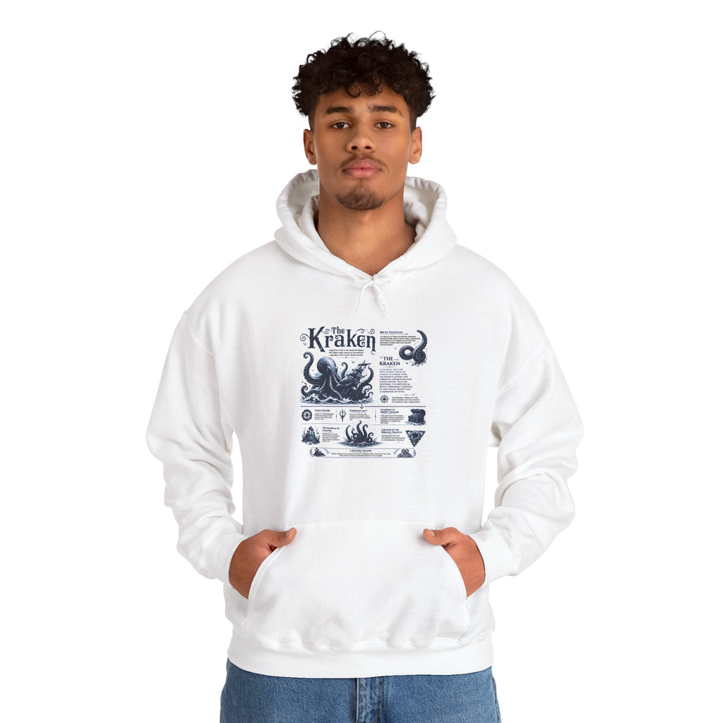 Kraken Nautical Hoodie – Vintage Sea Monster Diagram Sweatshirt