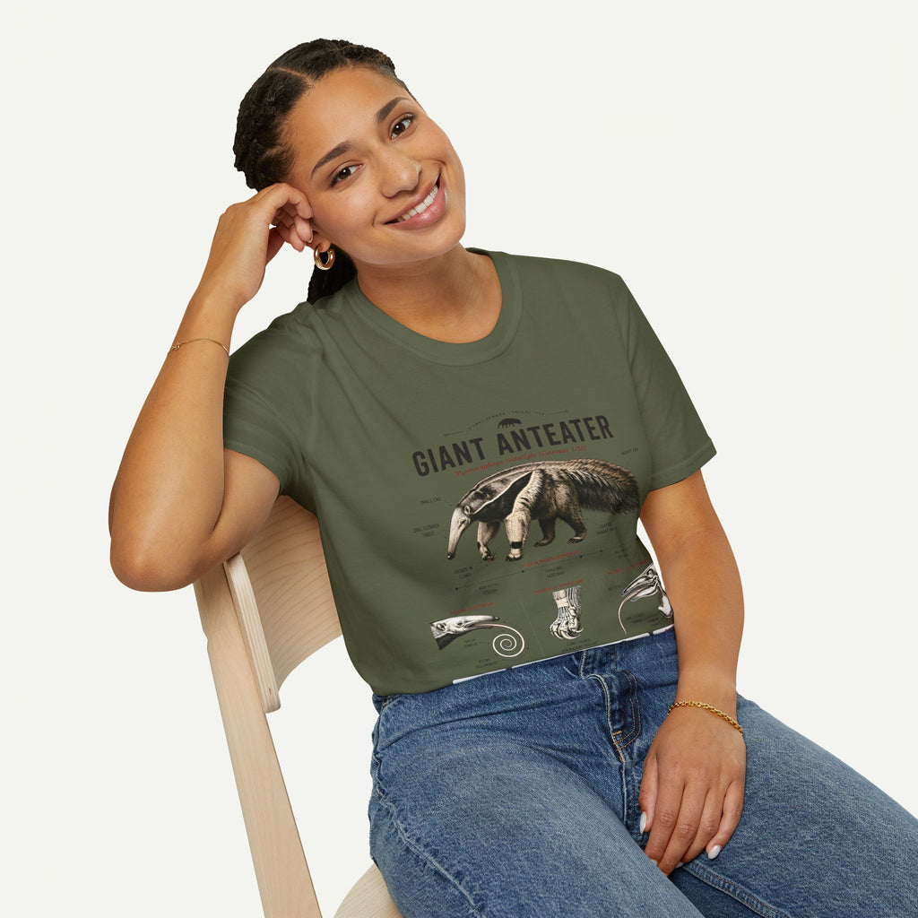 Giant Anteater Anatomy Tee — Vintage Natural History Animal Graphic T-Shirt