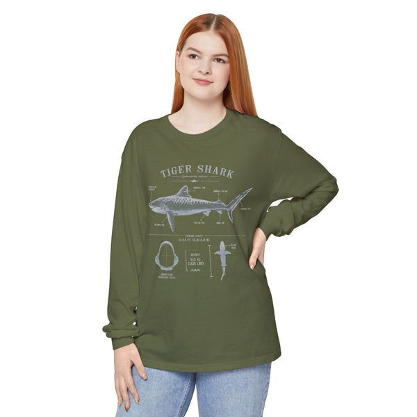 Tiger Shark Anatomy Long Sleeve T-Shirt