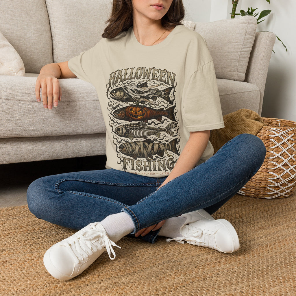 Halloween Fishing T-Shirt — Spooky Pumpkin Fish Graphic Tee
