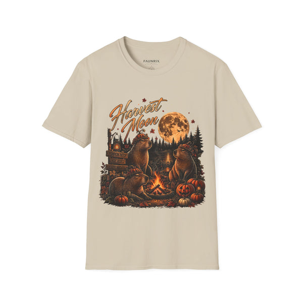 Harvest Moon T-Shirt — Autumn Campfire Bear Forest Tee