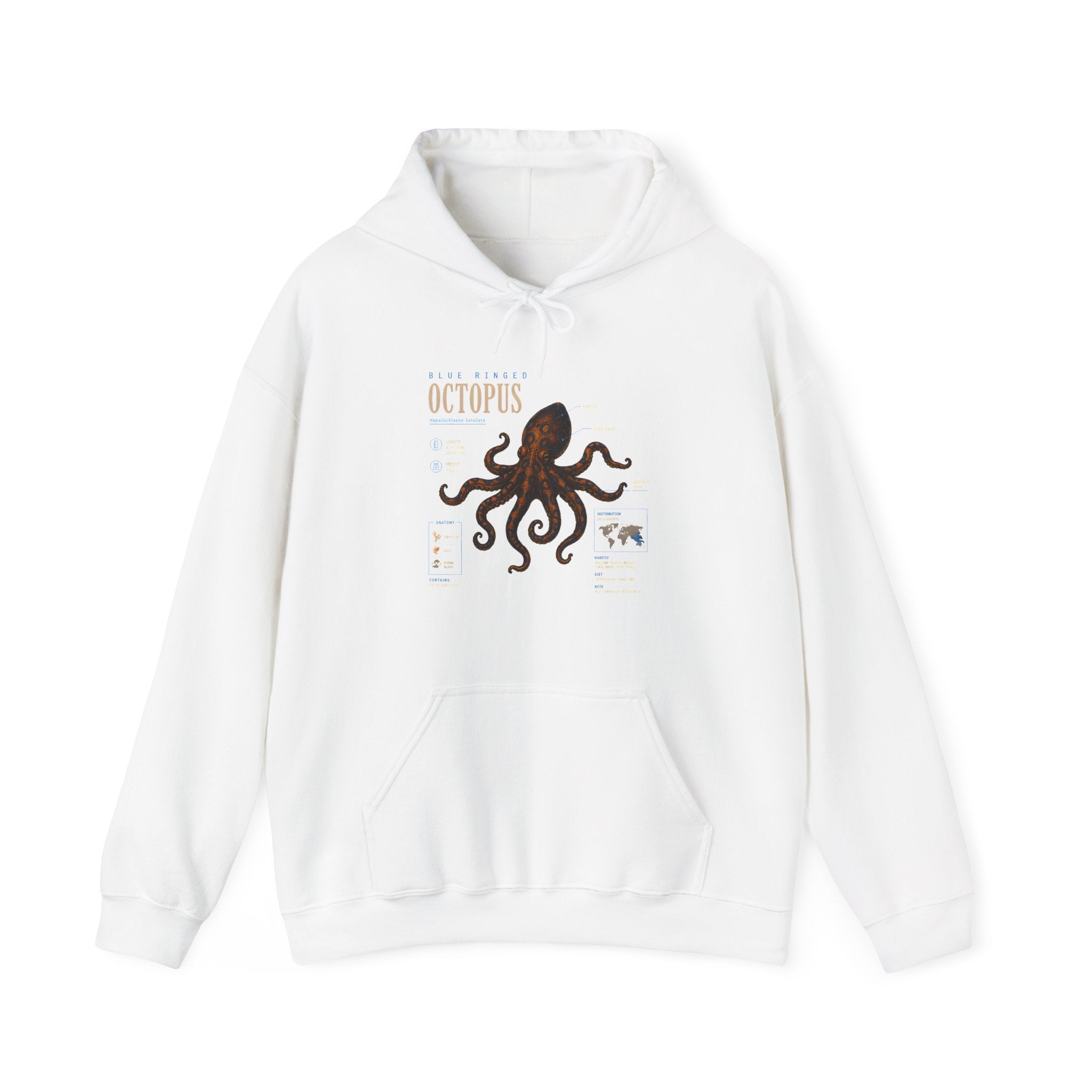 Octopus Specimen Hoodie — Vintage Marine Biology Illustration Sweatshirt Secondary image